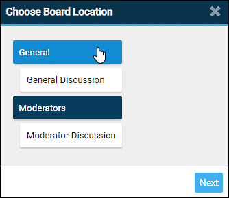 selecting board