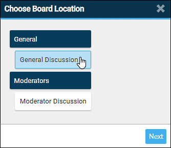 selecting sub-board