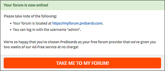 new forum created