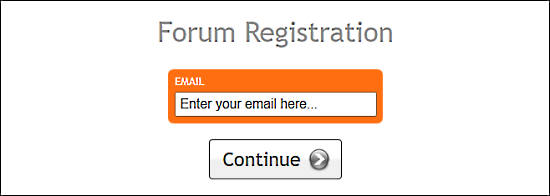 registration email field